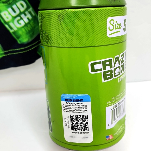 CRAZY BOXER, BUD LIGHT GREEN & BLACK COLOR SMALL (S) SIZE - Picture 5 of 12